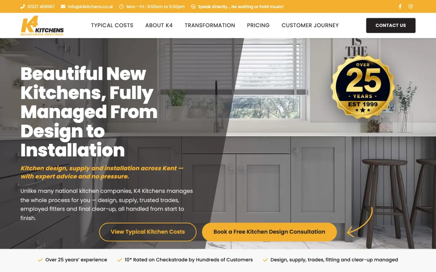 The K4 Kitchens home page
